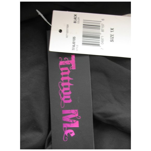 Tattoo Me Black Rear Artsy Cutout Jacket Large - Picture 4 of 4